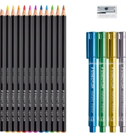 Staedtler Farvesæt - Sort/Hvid - 17 dele