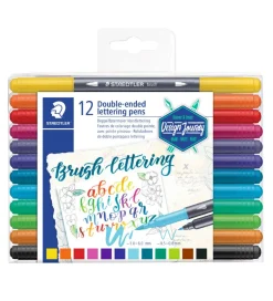 Staedtler Tuscher - 12 stk. - Dobbelt Lettering Pens