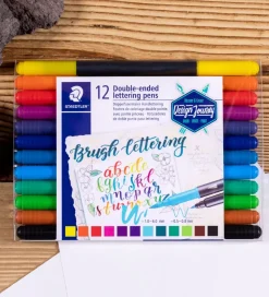 Staedtler Tuscher - 12 stk. - Dobbelt Lettering Pens