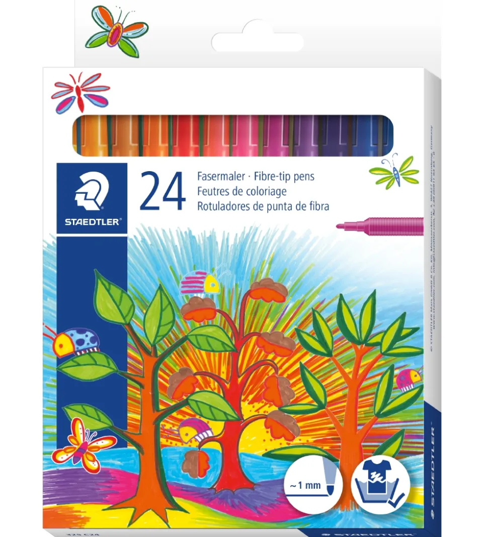 Staedtler Tuscher - 24 stk. - Noris Fiberpenne - 1 mm