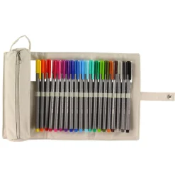 Staedtler Tuscher m. Penalhus - 20 stk. - 0,3 mm - Lyseblå