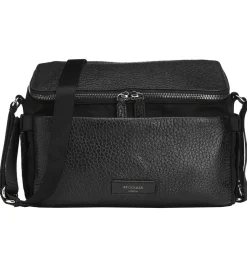 Storksak Barnevognstaske - Læder - Alyssa - Black/Gunmetal