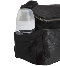 Storksak Barnevognstaske - Læder - Alyssa - Black/Gunmetal