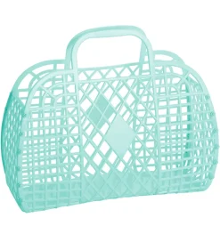 Sun Jellies Lille Foldekurv - Retro - 26x21x12 cm - Mint