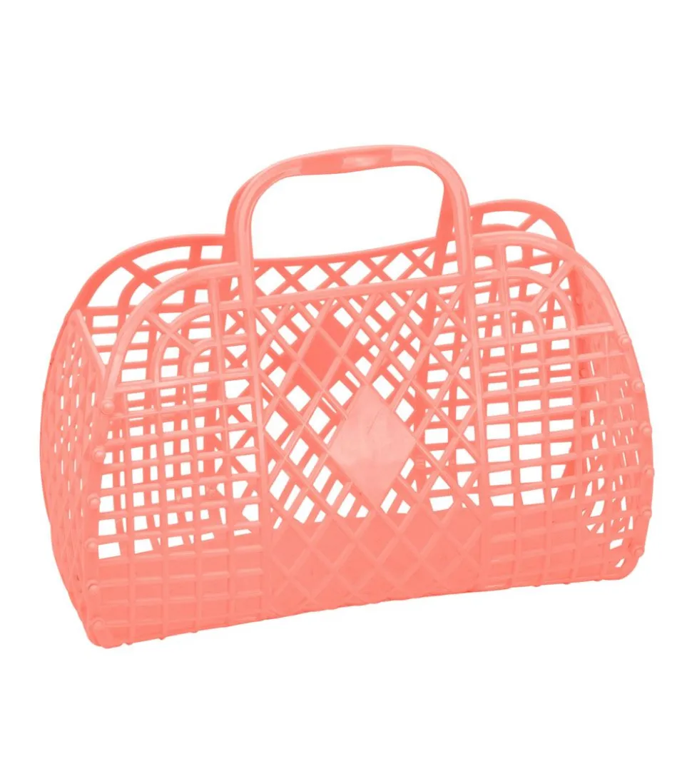 Sun Jellies Mini Foldekurv - 15x6x13 cm - Retro - Peach