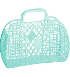 Sun Jellies Stor Foldekurv - Retro - 37x30x11 cm - Mint