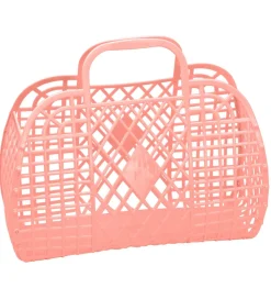 Sun Jellies Stor Foldekurv - Retro - 37x30x11 cm - Peach