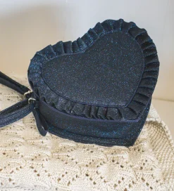 That's Mine Skuldertaske - Juliet - Heart Blue/Glitter