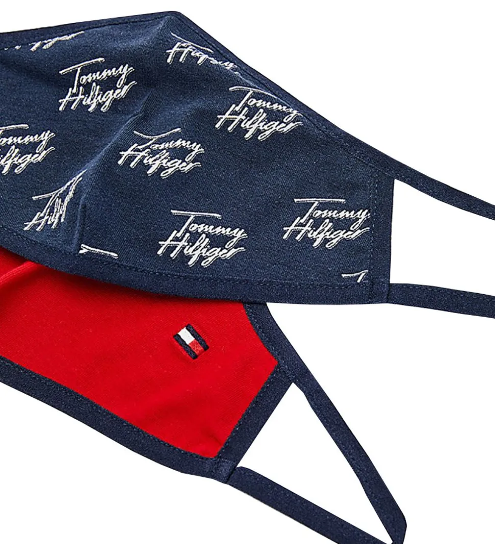 Tommy Hilfiger Mundbind - 2-pak - Navy/Rød