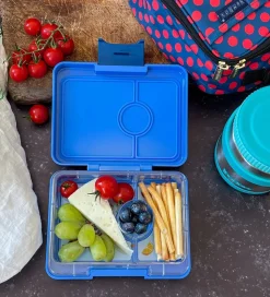 Yumbox Madkasse m. 3 Rum - Bento Snack - Surf Blue - Dino Tray