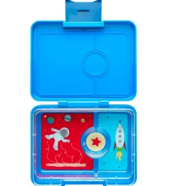 Yumbox Madkasse m. 3 Rum - Bento Snack - Surf Blue/Rocket