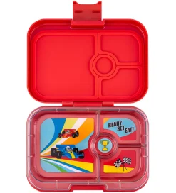 Yumbox Madkasse m. 4 Rum - Bento Panino - Roar Red/Race Cars