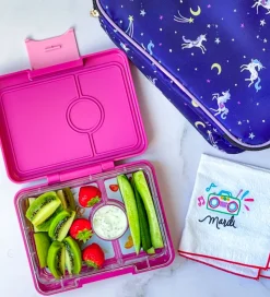 Yumbox Madkasse m. 3 Rum - Bento Snack - Malibu Purple/Magical U