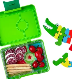 Yumbox Madkasse m. 3 Rum - Bento Snack - Jurassic Green/Dinosaur