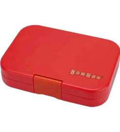 Yumbox Madkasse m. 4 Rum - Bento Panino - Wow Red - Dino Tray