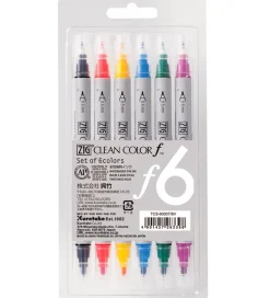 Zig Tuscher - Clean Color Pen - 6 stk